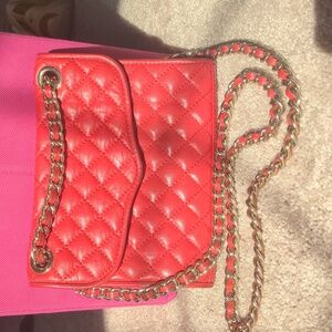 Rebecca Minkoff Mini Quilted Affair Cross-Body Handbag Red